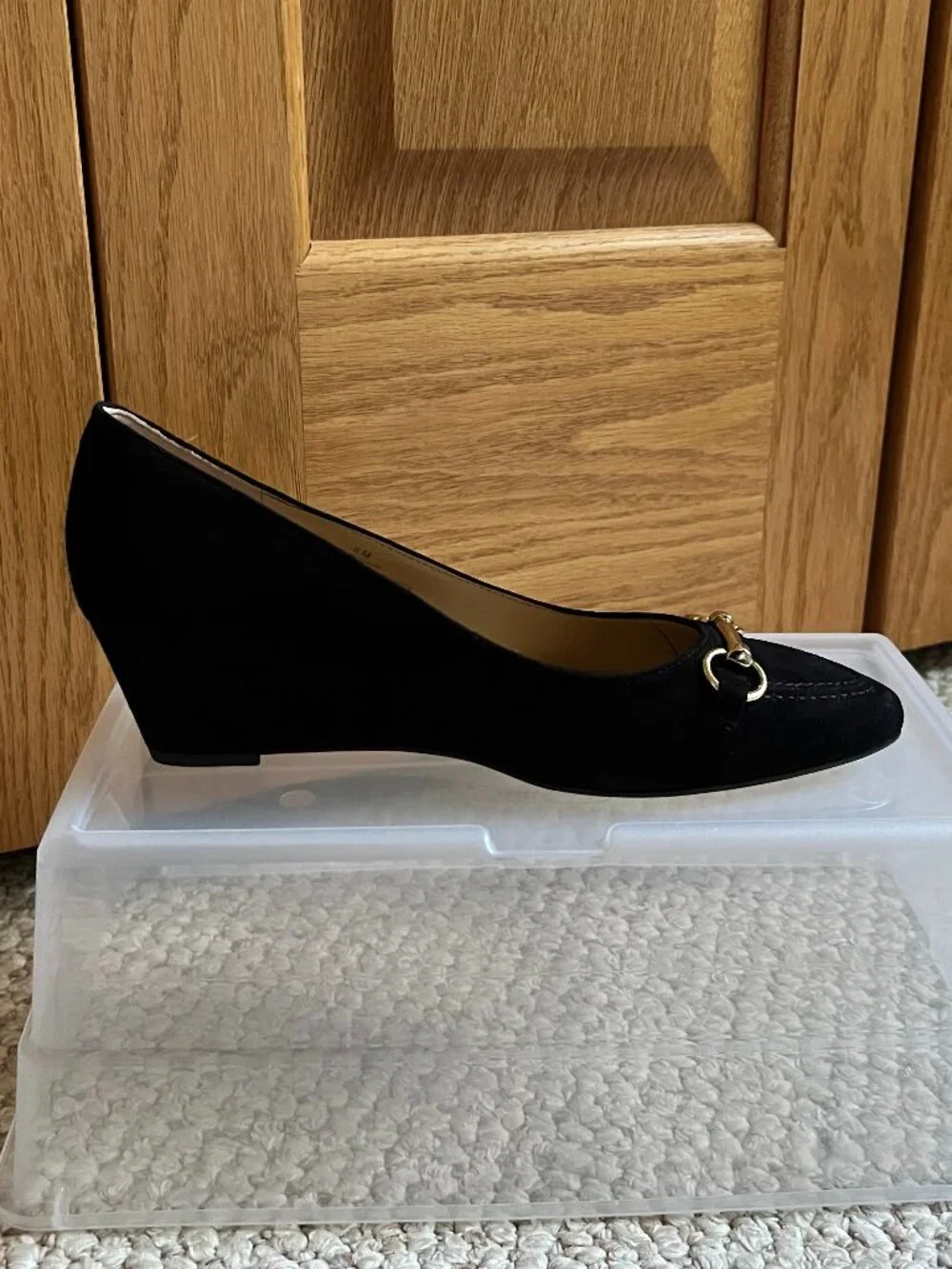 TALBOTS - Laney Bit Suede Wedge -- NEW with Box